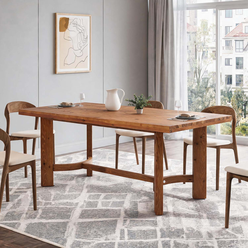63 inch 4 6 people solid wood rectangular dining table - Temu