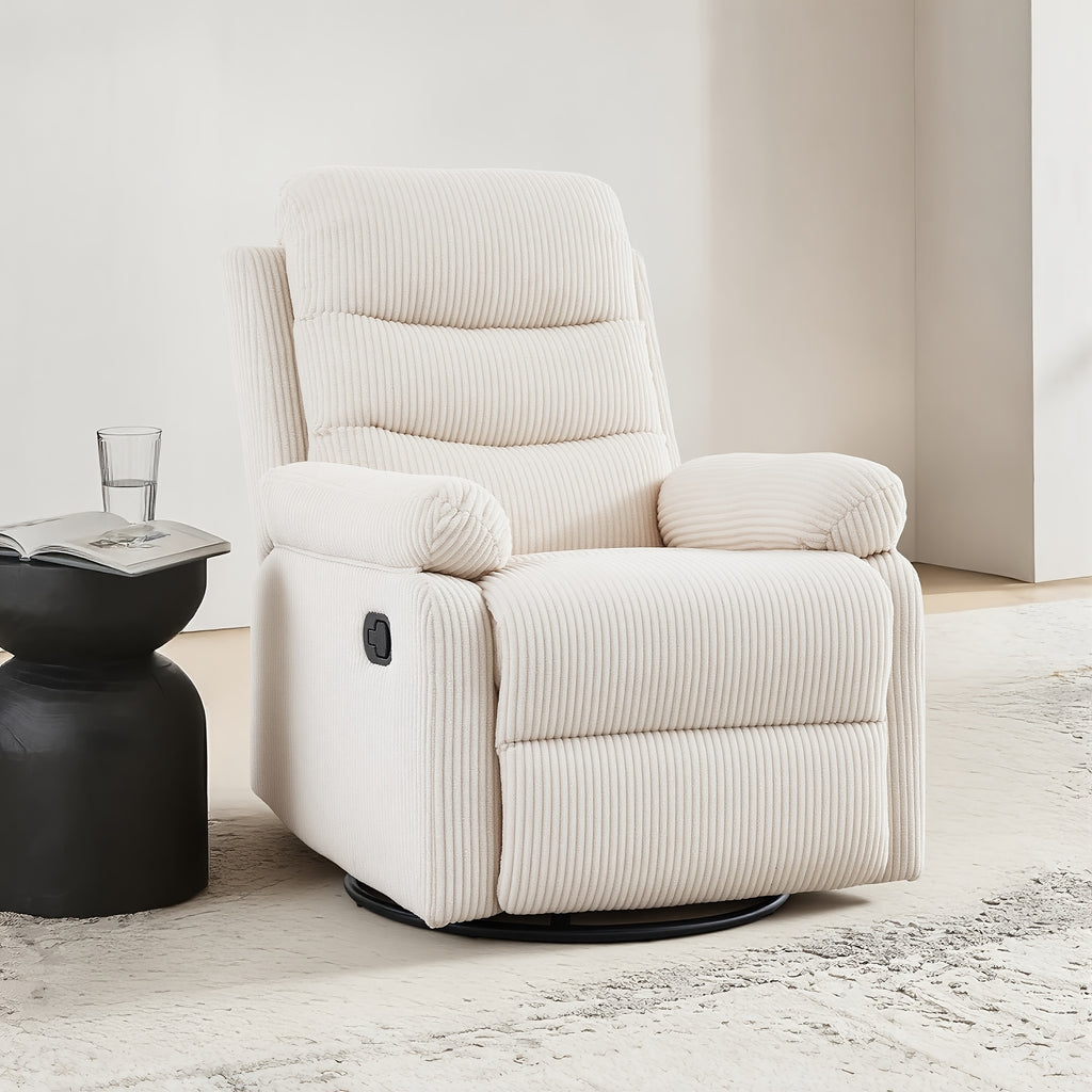 corduroy swivel rocking recliner chair manually adjustable - Temu