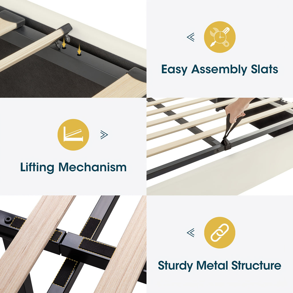 modern lift storage bed frame hydraulic lift bed - Temu