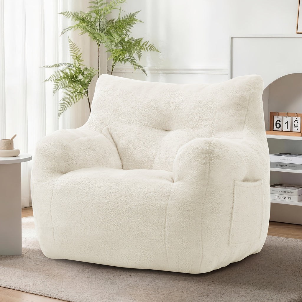 lounge chair comfortable chair sponge filled bean bag sofa - Temu