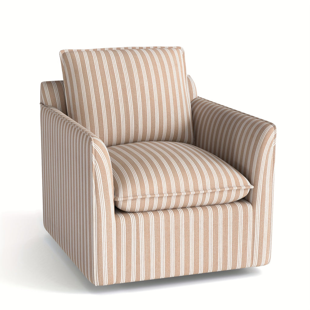 modern brown metal swivel accent chair thick padded backrest - Temu