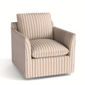modern brown metal swivel accent chair thick padded backrest - Temu