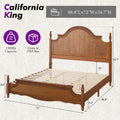 classic wooden bed frame a high arched headboard - Temu