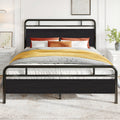 full queen king size bed frame metal bed wood - Temu
