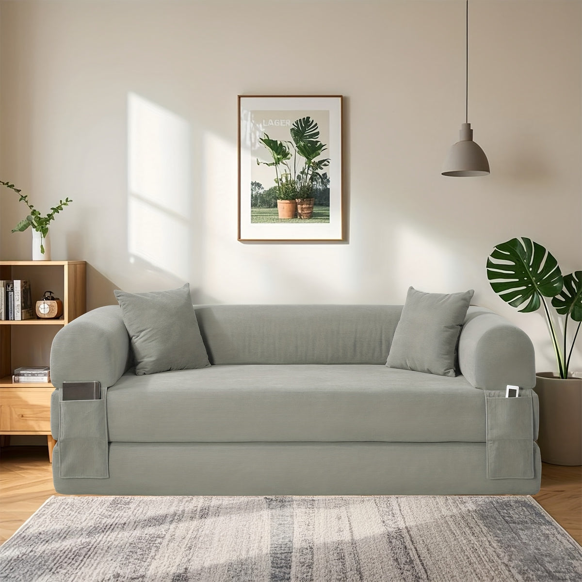 80 convertible sofa bed 3 in 1 corduroy folding pull couch - Temu