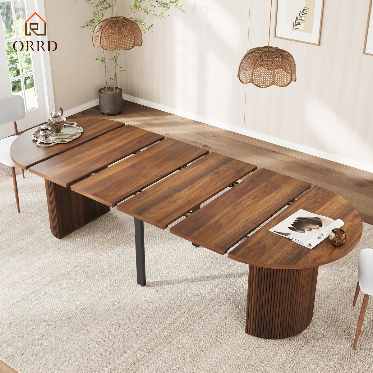 42 105 extendable dining table 4 12 expandable oval - Temu