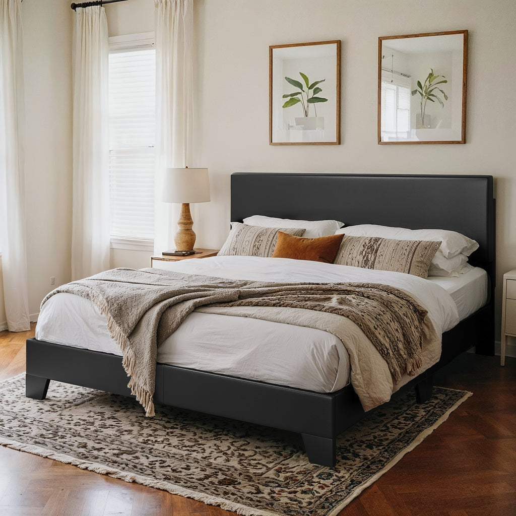 upholstered platform bed in full queen king sizes an - Temu
