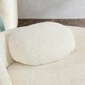 modern boucle oval floor sofa chair low profile   - Temu
