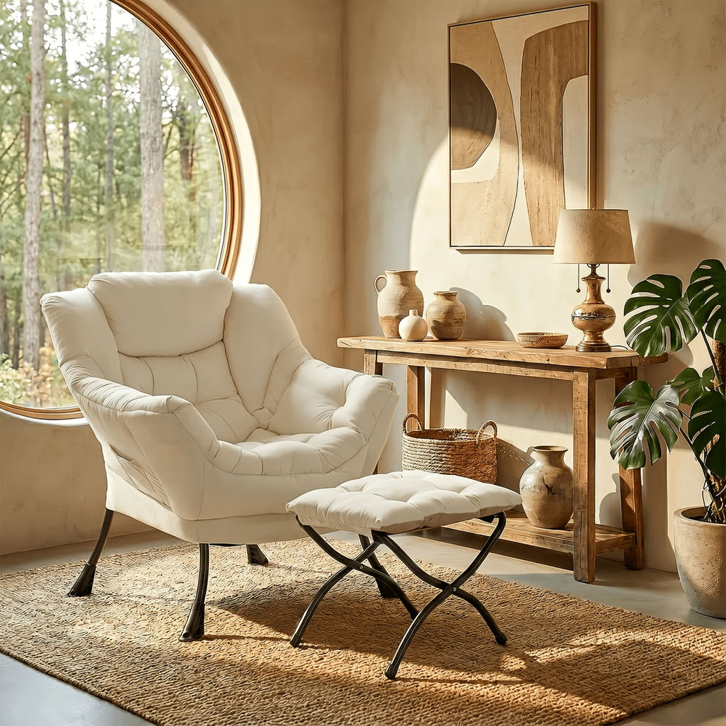 foldable   modern comfy lounge chair large - Temu