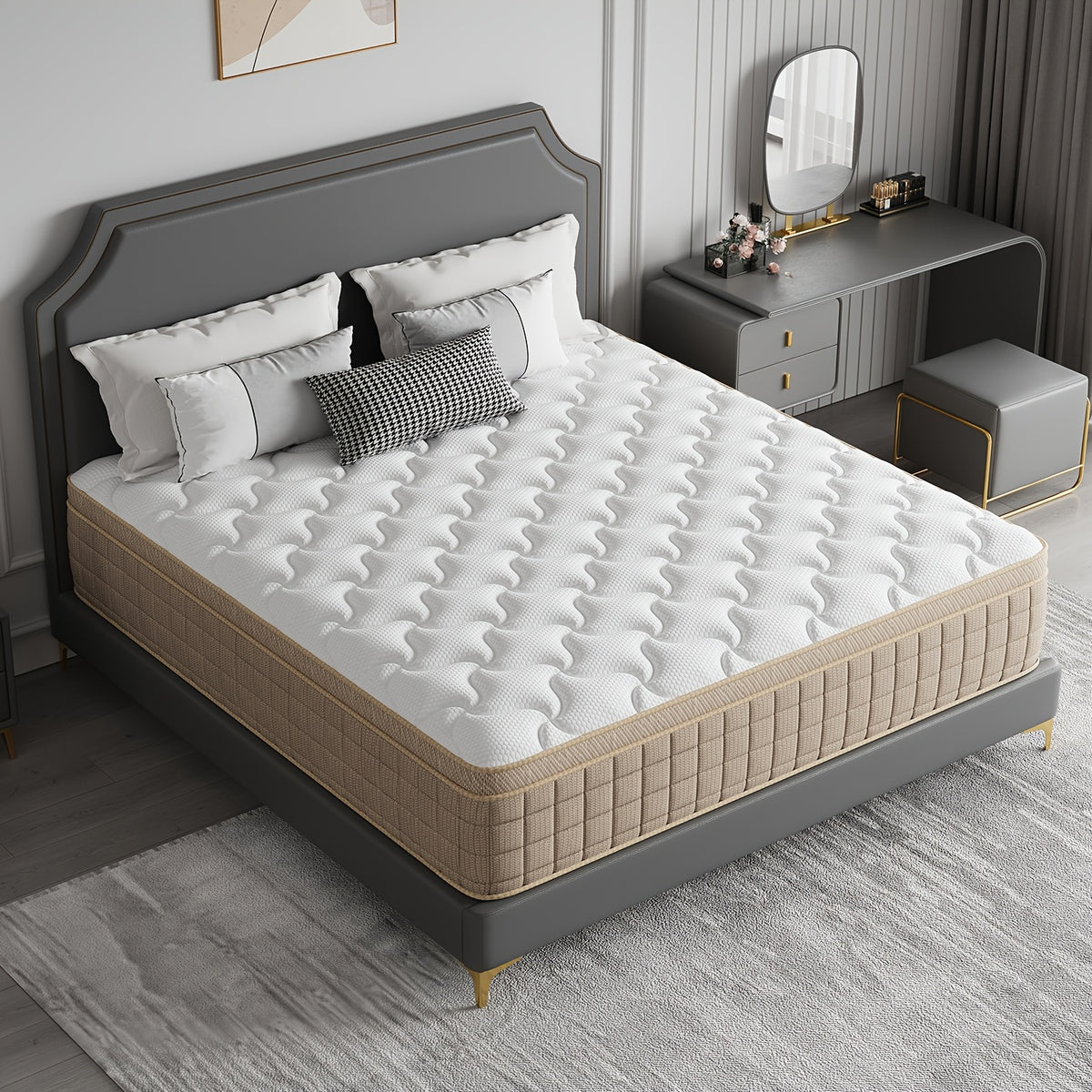 heavy duty reinforced mattress 10 12 14 inch queen size - Temu