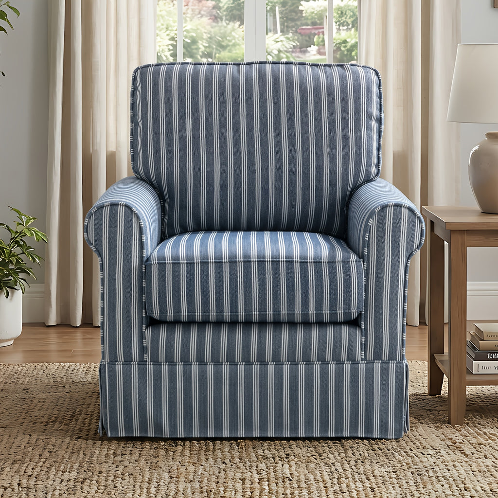30 wide bohemian swivel accent chair blend vertical stripe - Temu