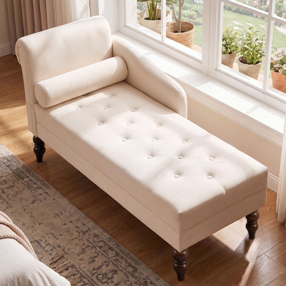 soft chenille upholstered chaise lounge indoor right armrest - Temu
