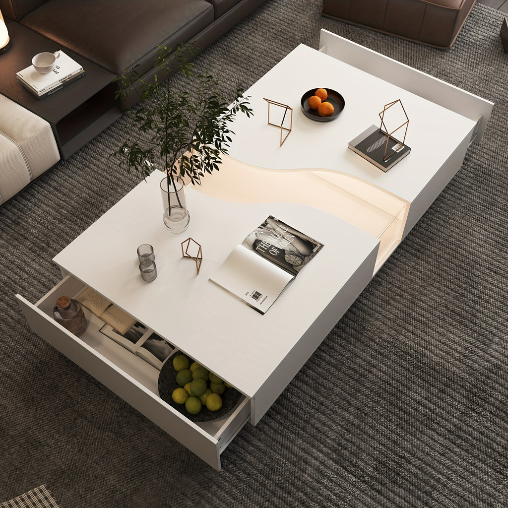 55 1 w modern coffee table adjustable led lights center - Temu