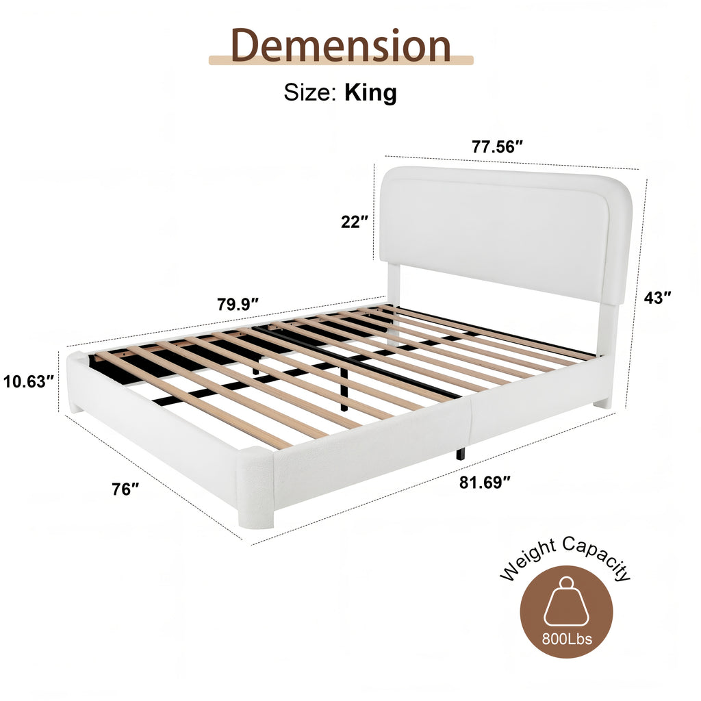 full queen king size bed frame adjustable headboard - Temu