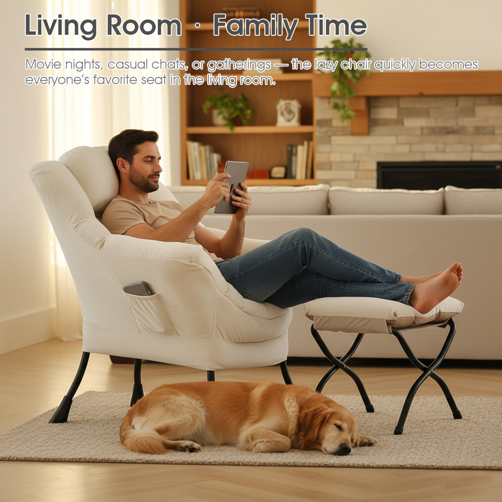 recliner footstool contemporary   accent - Temu
