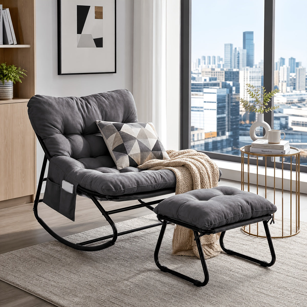 2 1pc lounge chair papasan rocking chair living room chairs - Temu