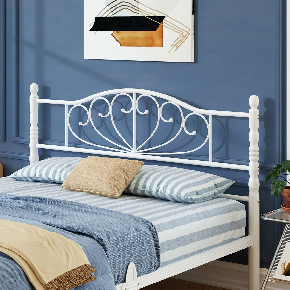 12 inch platform bed frame victorian style headboard - Temu