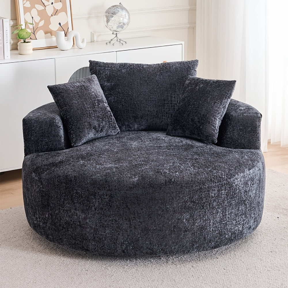 54 360 swivel   accent chair 3 pillows round sofa chair - Temu