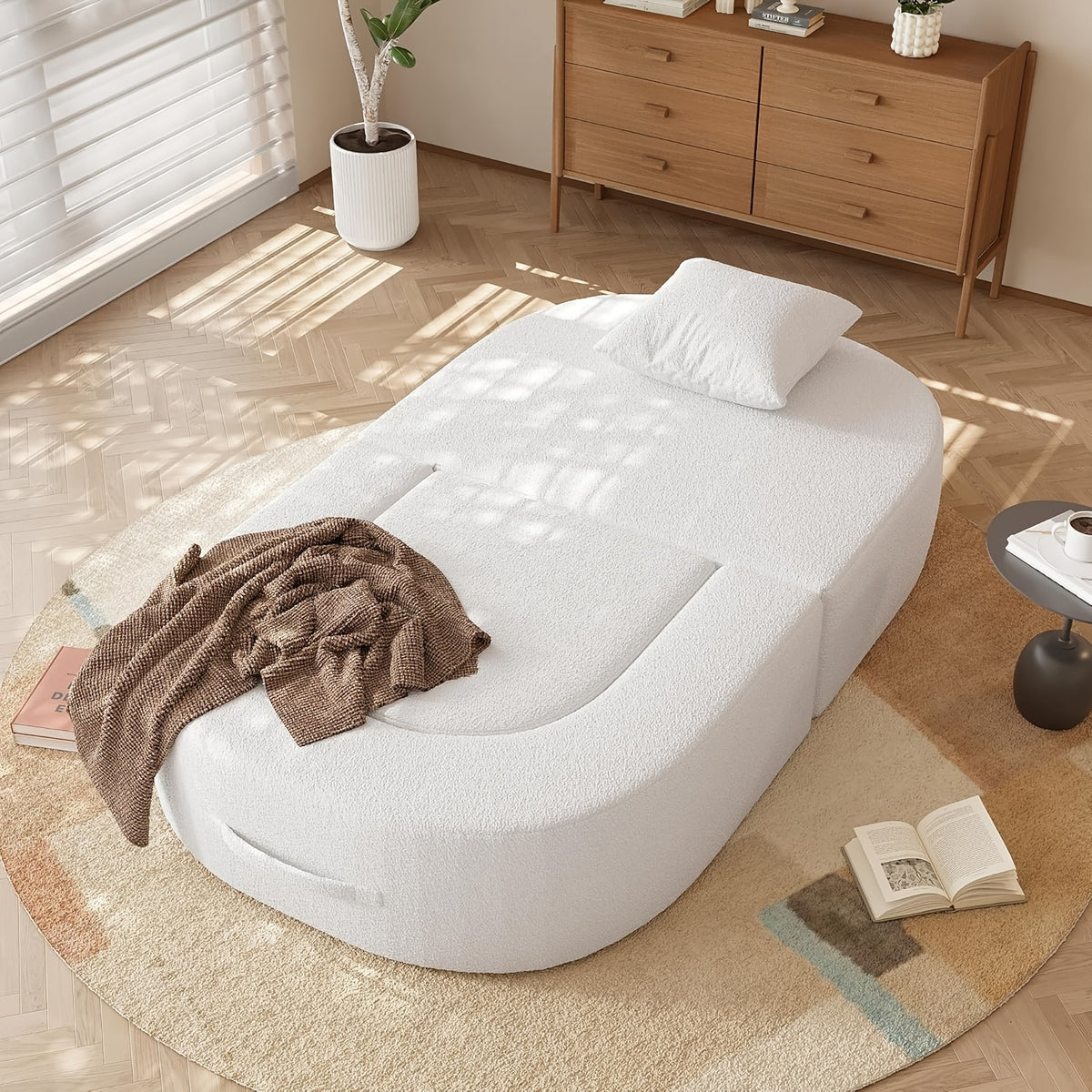 2 in 1 indoor lounge chair modern fashionable sofa bed - Temu