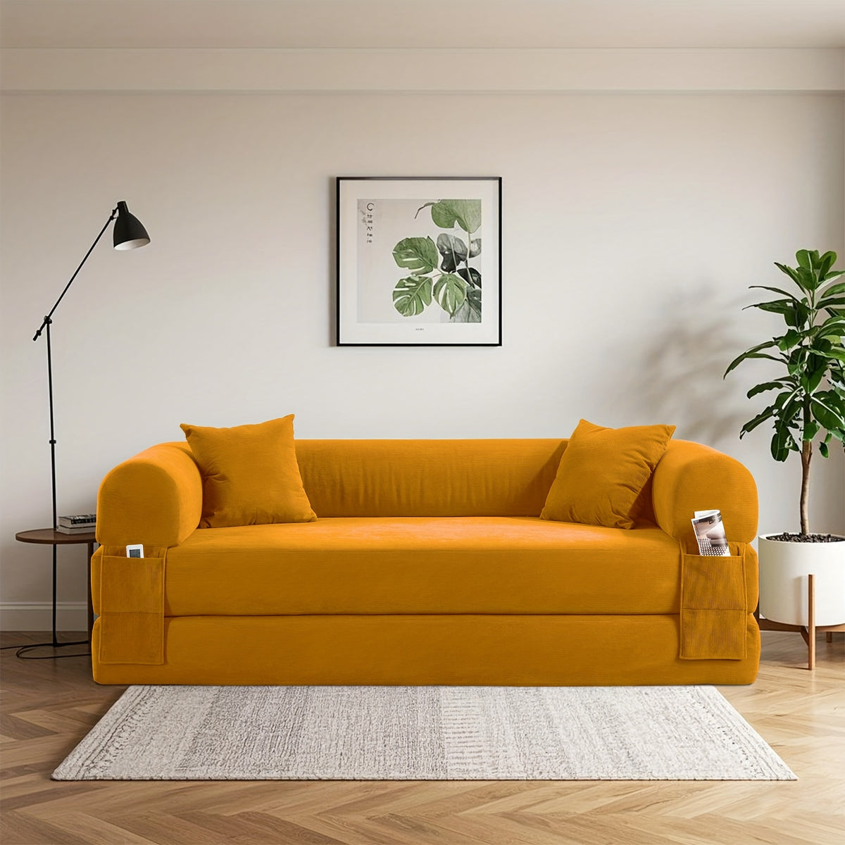 80 convertible sofa bed 3 in 1 corduroy folding pull couch - Temu