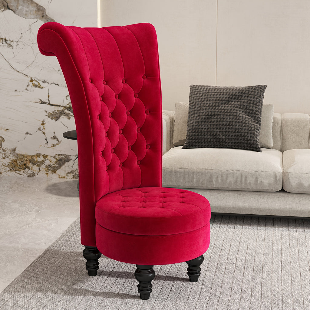 back chair velvet armless accent chair button - Temu