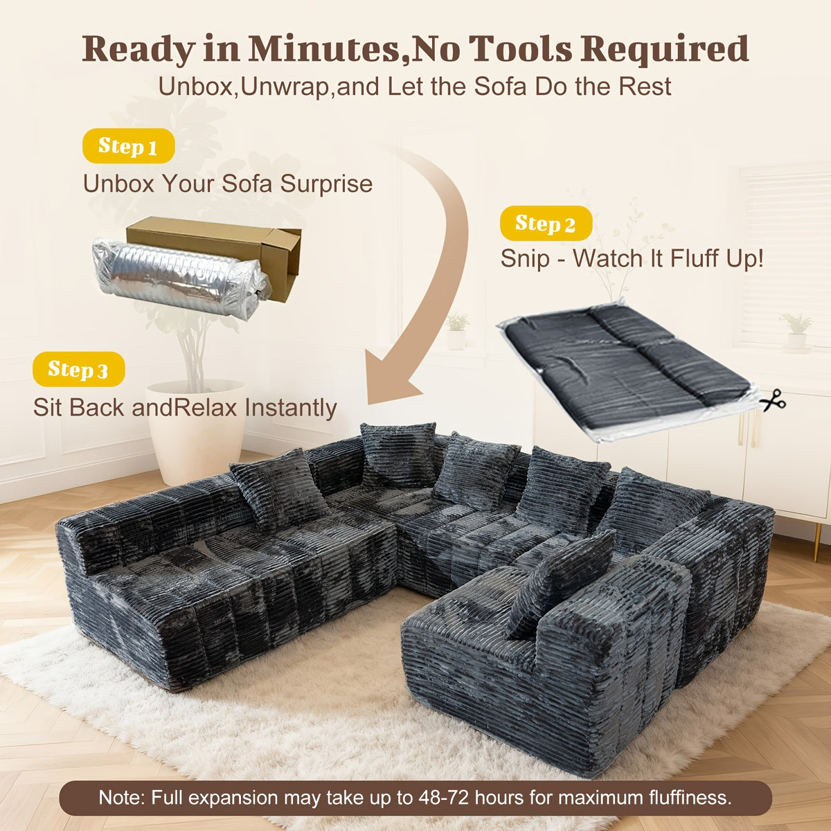 large 7 seat modular sectional sofa   featuring - Temu