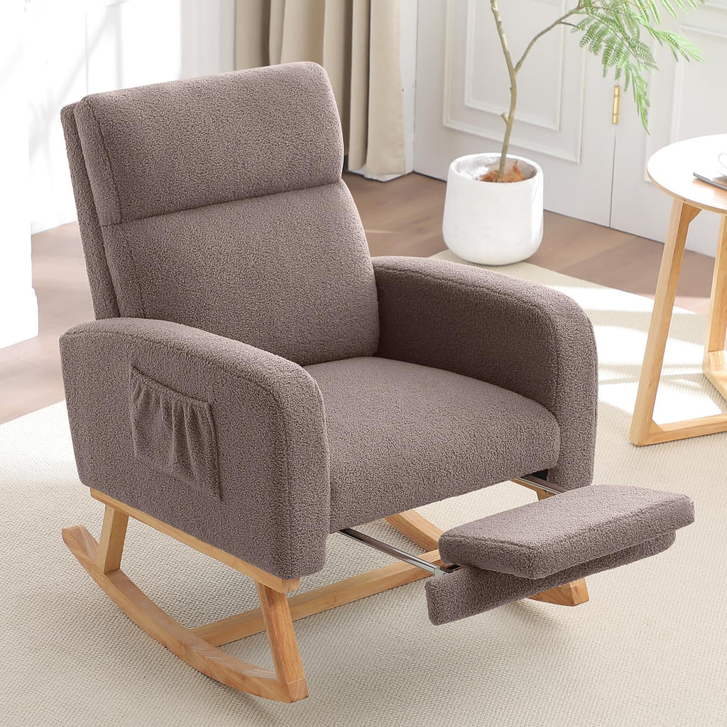 solid wood swivel rocker recliner slow rock mechanism - Temu