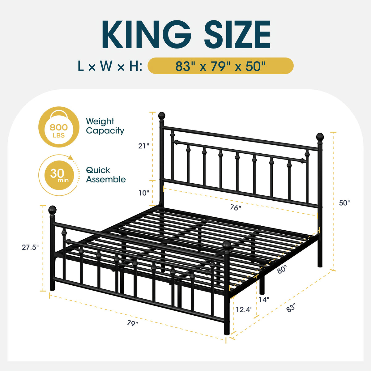 contemporary metal bed frame retro iron style head - Temu