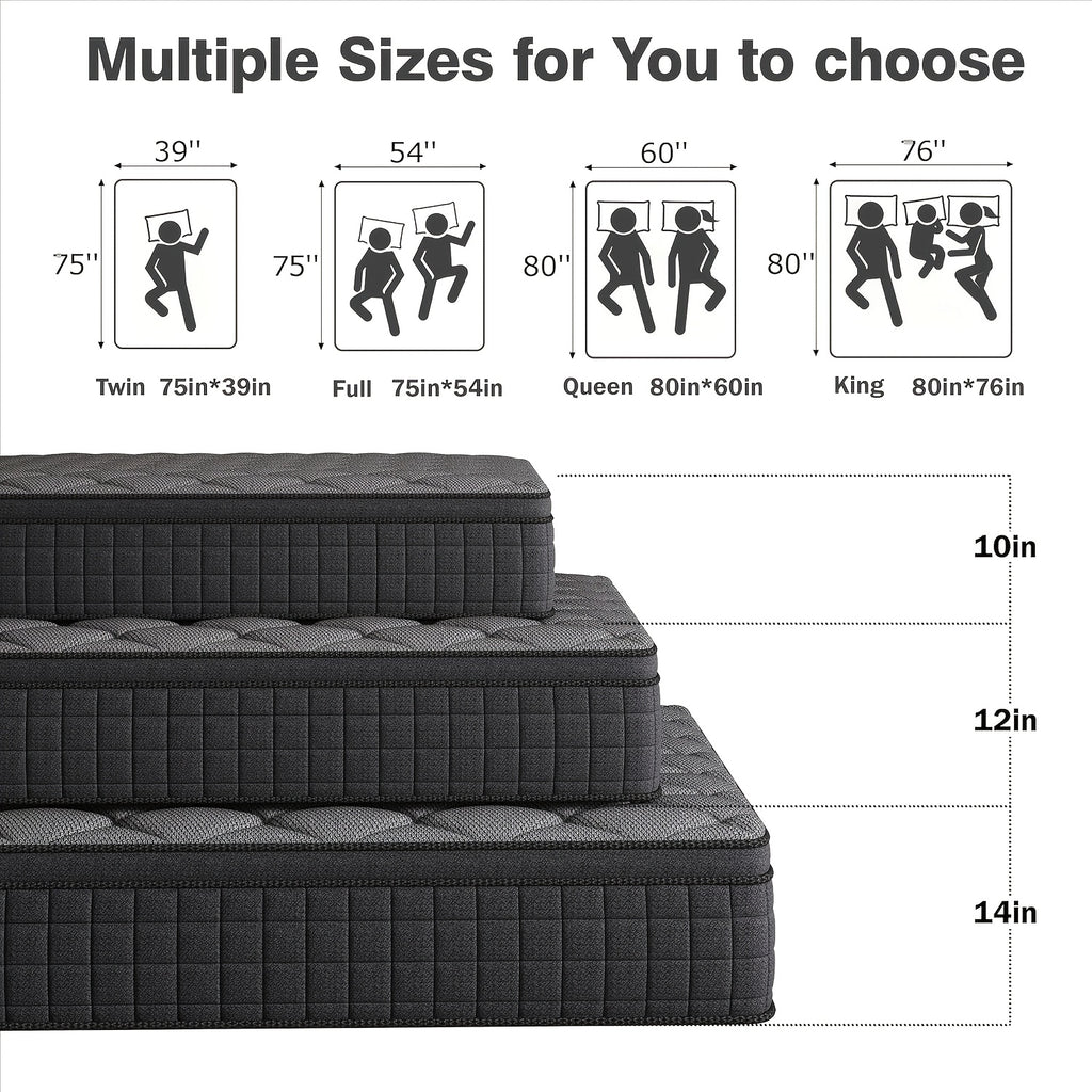 8 10 12 14 inch   mattress twin full queen king sizes - Temu