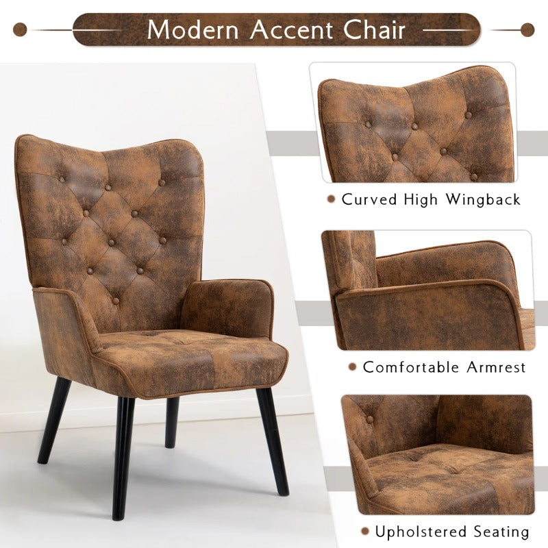 accent chair   upholstered lounge chair footrest - Temu
