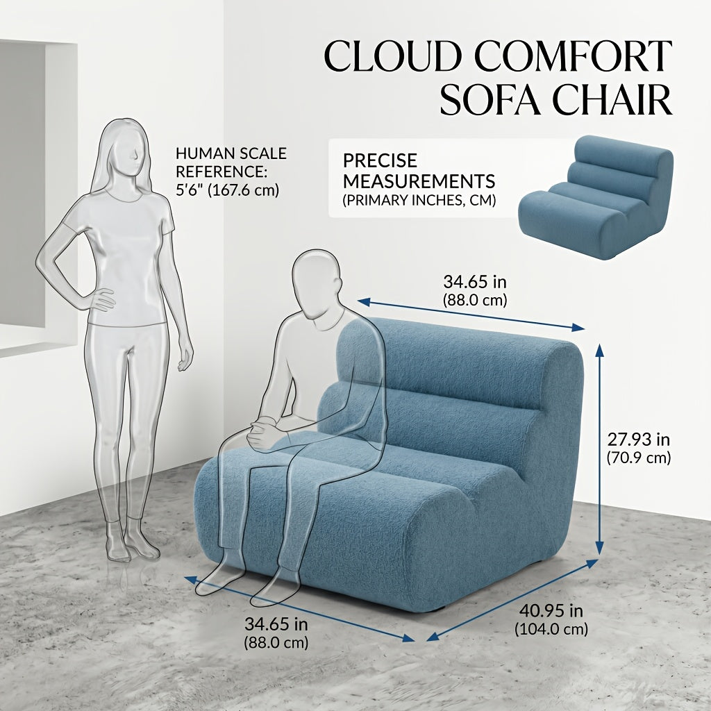 40 95 inch modern teddy fabric floor sofa frameless modular - Temu