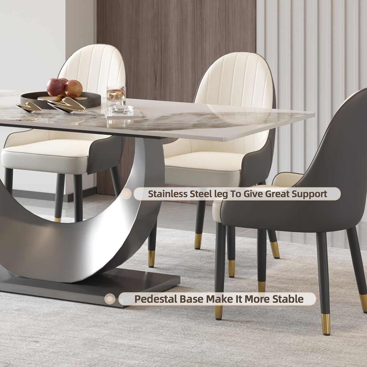 6 seater modern rectangle dining table 63   - Temu