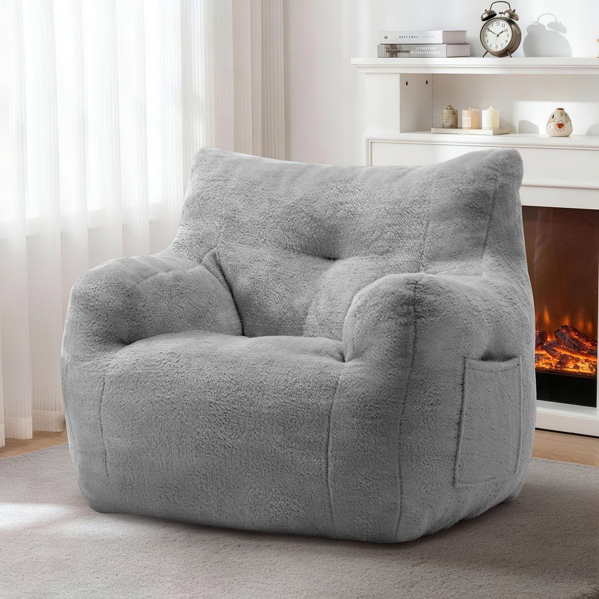 living room lounge chair medium sized   beanbag sofa - Temu