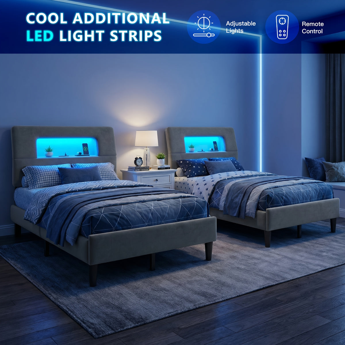 twin full queen king bed frame ergonomic storage headboard - Temu