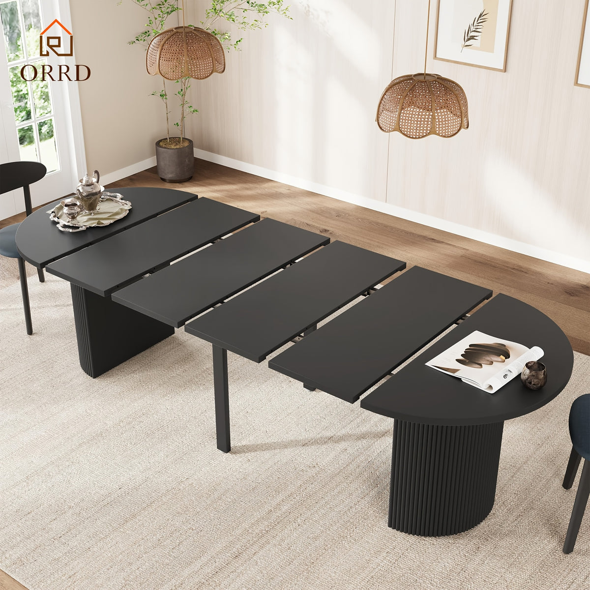 42 105 extendable dining table 4 12 expandable oval - Temu