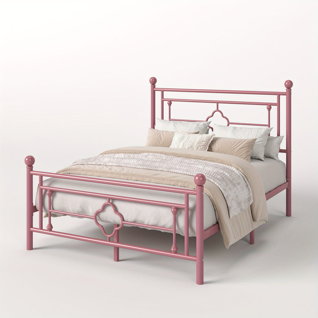 modern metal platform bed frame   art - Temu