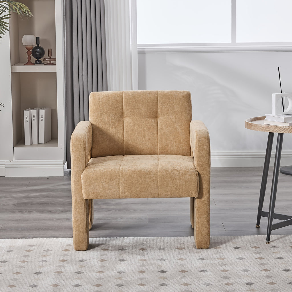 modern chenille single armchair living room bedroom office - Temu