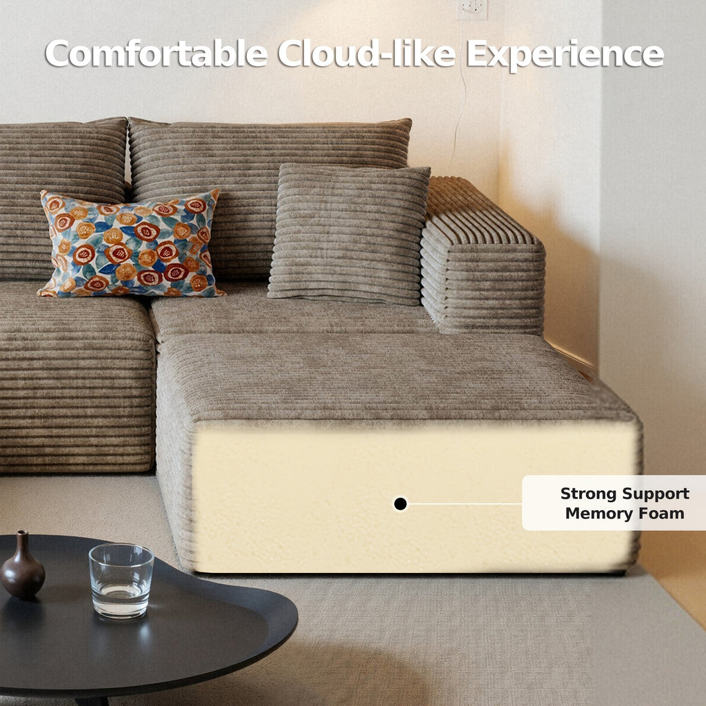 u l shaped corduroy modular sectional sofa bed vacuum - Temu