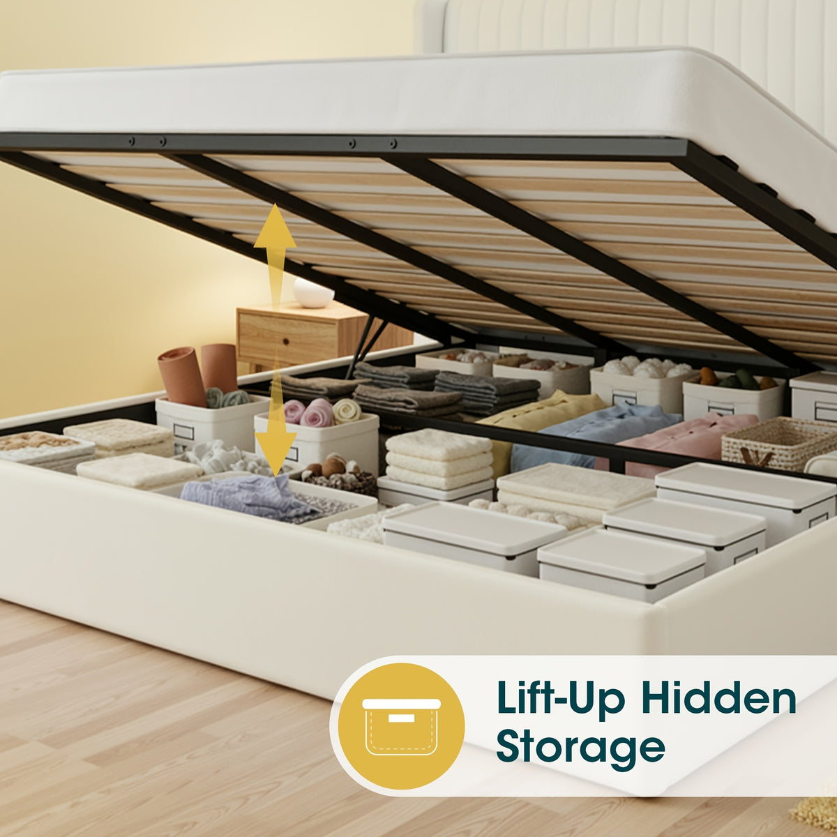 modern lift storage bed frame hydraulic lift bed - Temu