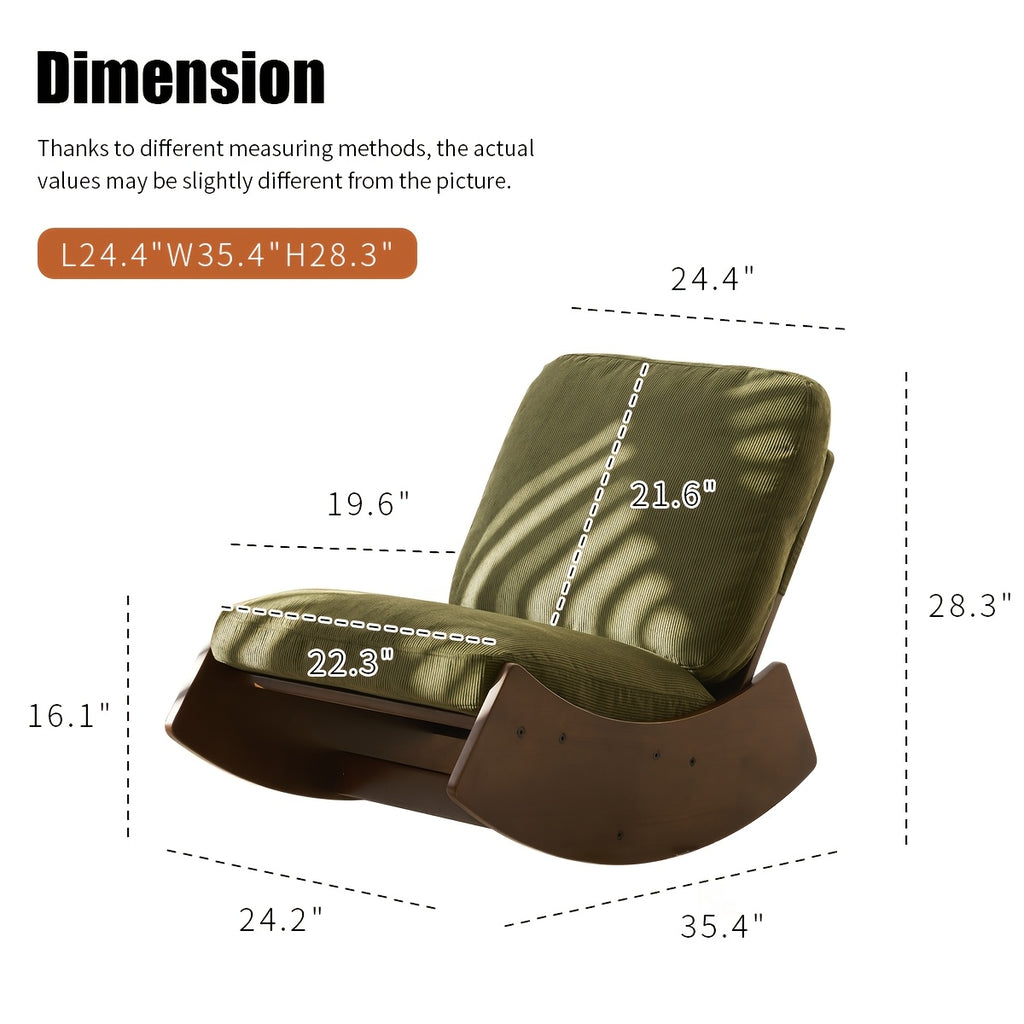single retro   century modern rocking chair thick cushion - Temu