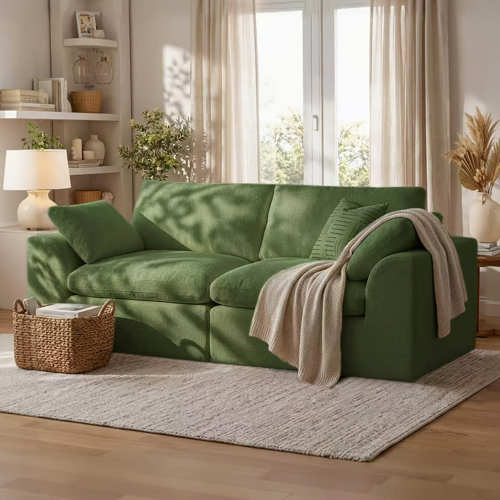 loveseat 2 seater cloud couch comfy deep seat modern small - Temu