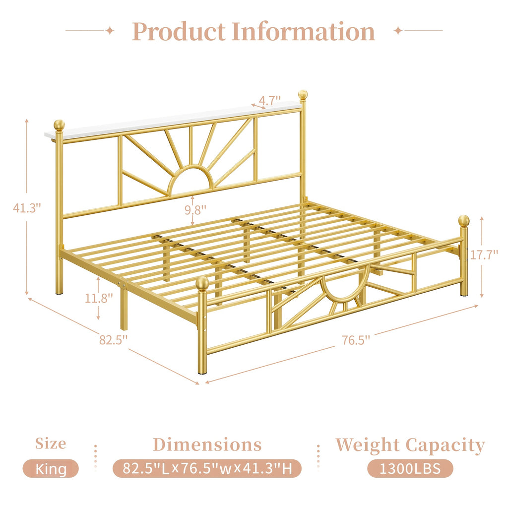 twin full queen king retro metal bed frame led lights - Temu