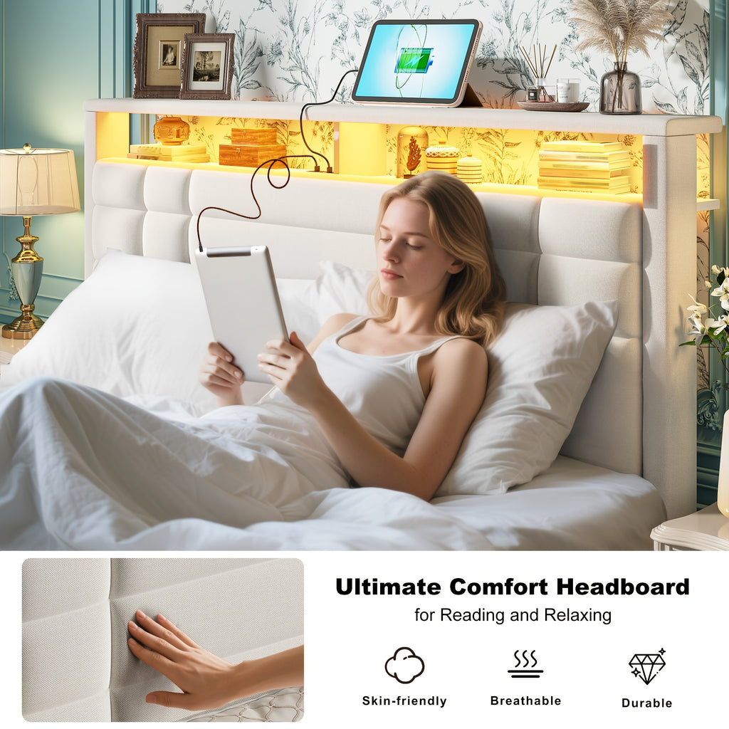 bed frame charging station led lights full bed frame 2 tier - Temu