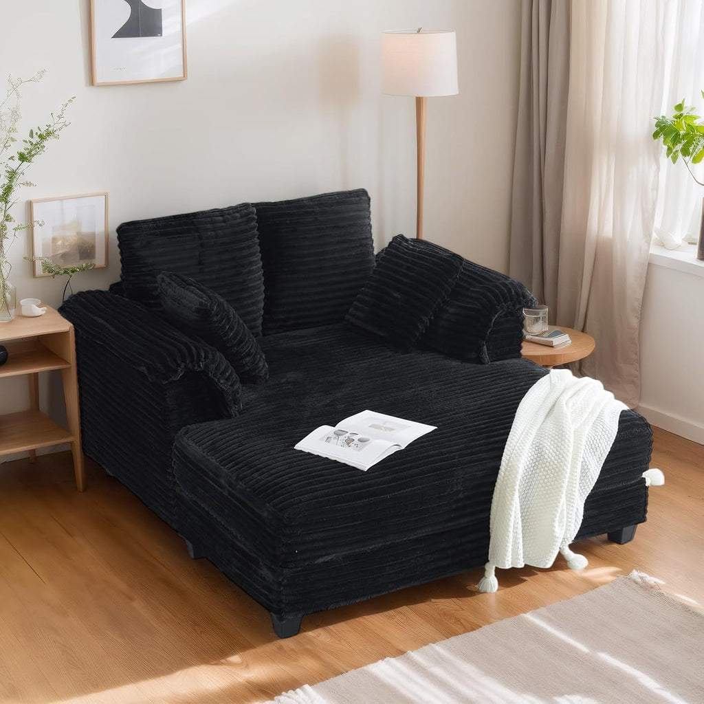 lounge sofa 56 oversized reading sofa corduroy chaise - Temu