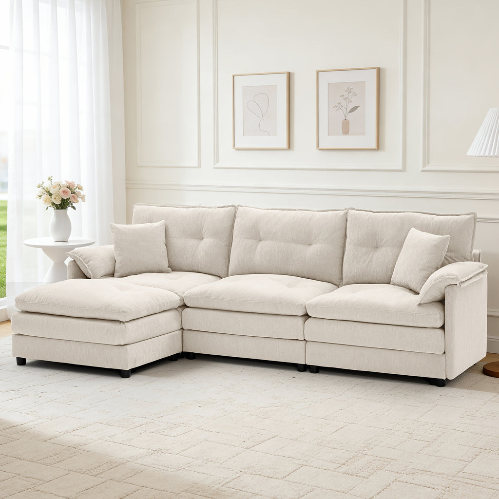 100 inch modern l shaped modular sectional sofa bed movable - Temu