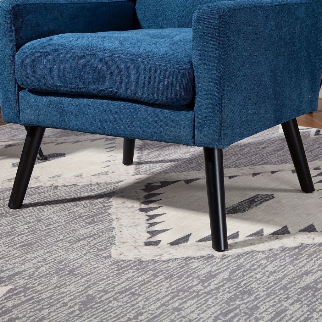 century modern tufted accent chair ergonomic back chair - Temu