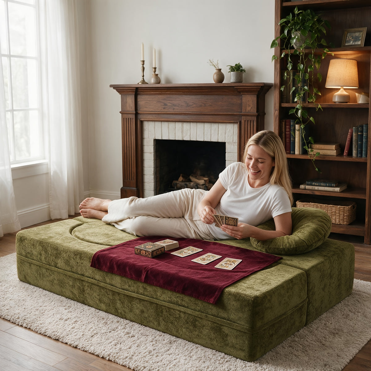 modern 2 in 1 convertible loveseat sofa bed curved sleeper - Temu