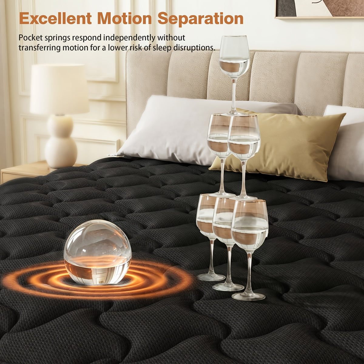 luxury 12 inch cooling gel memory foam   mattress - Temu