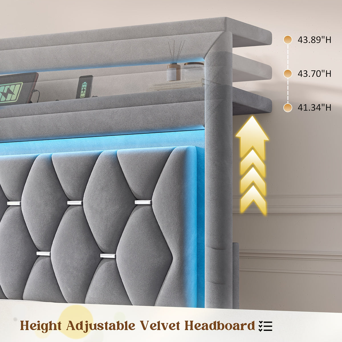 queen full size bed frame 4 storage drawers headboard - Temu