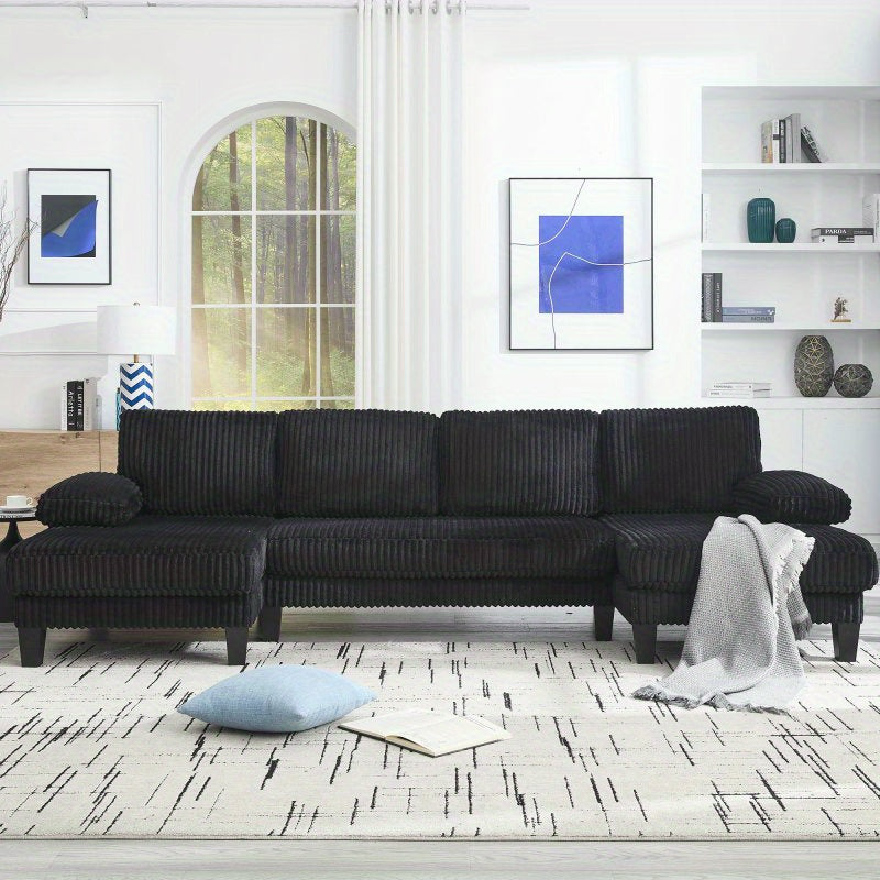 114 u shaped double chaise sofa oversized 4 seat couch deep - Temu
